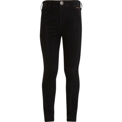 Girls black cord jeggings