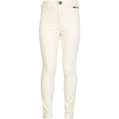 Girls cream cord jeggings