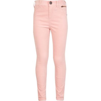 Girls pink cord jeggings