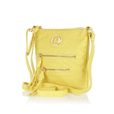 Girls yellow mini messenger bag