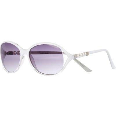 Girls white pearl sunglasses