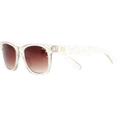 Girls gold retro sunglasses