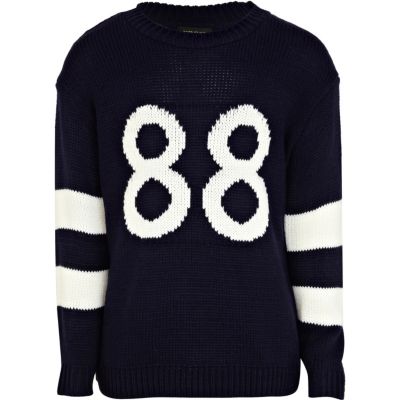 Girls navy 88 varsity jumper