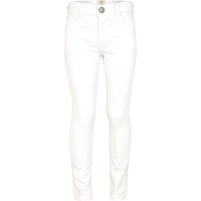 Girls white skinny jeans