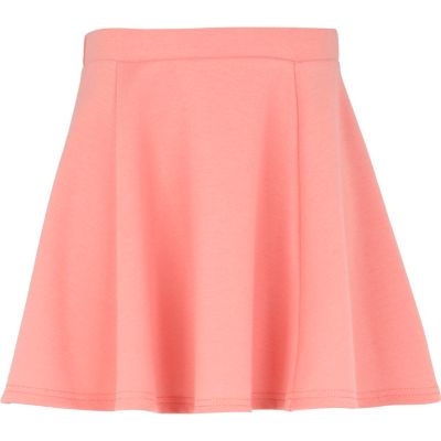 Girls coral skater skirt
