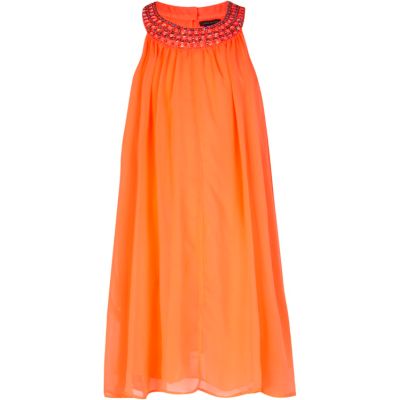 Girls coral babydoll dress
