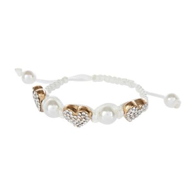 Girls white diamante bracelet