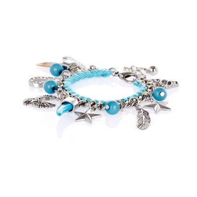 Girls blue charm bracelet