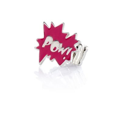 Girls pink pow ring