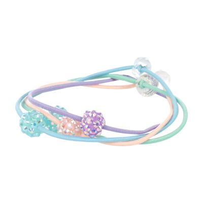 Girls purple four pack sparkle hair bands