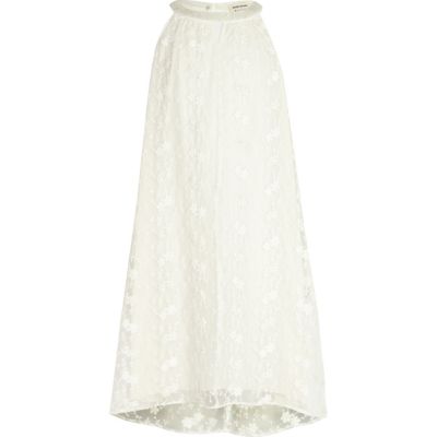 Girls cream babydoll maxi dress