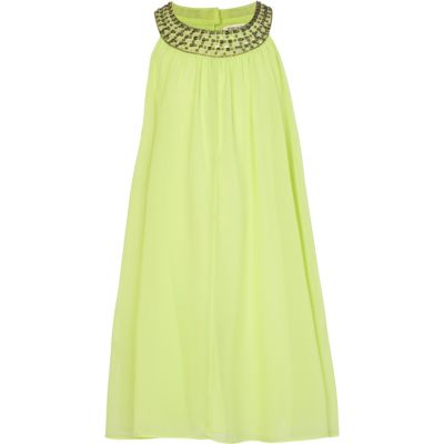 Girls green babydoll dress