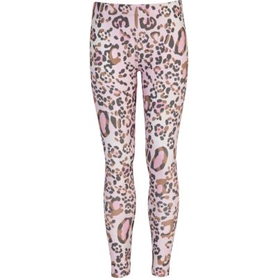 Girls pink leopard print leggings