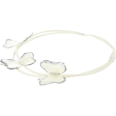 Girls light yellow butterfly garland