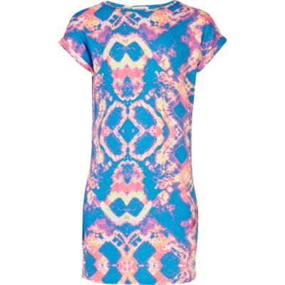 Girls purple tie dye dress