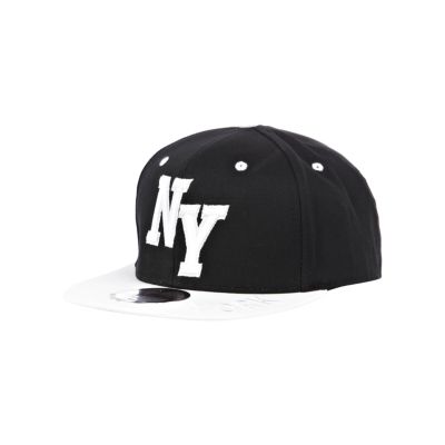 Girls black NY trucker hat