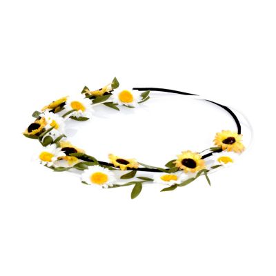 Girls yellow two pack sunflower garland