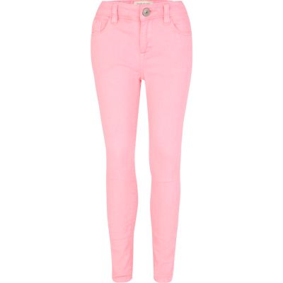 Girls pink skinny jeans
