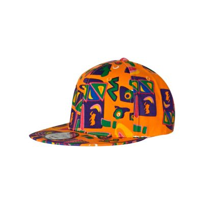 Girls orange aztec print cap
