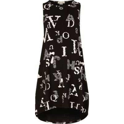 Girls black letters and numbers dress