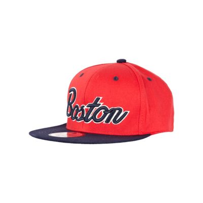 Girls red Boston trucker hat