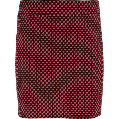 Girls red polka dot tube skirt