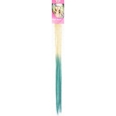 Girls blue hair extensions
