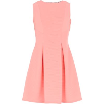 Girls pastel pink ribbed fit and dress