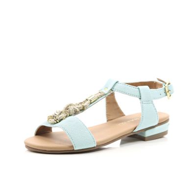 Girls blue rope sandal - sandals - shoes  boots - girls