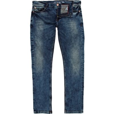 Blue mid wash Flynn skinny jeans - jeans - sale - men