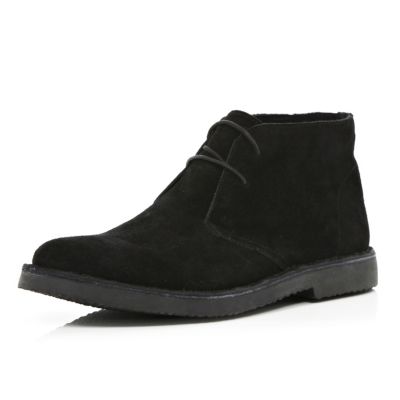 black suede desert boots