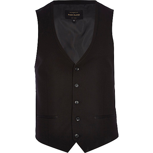 Black tuxedo waistcoat - waistcoats - suits - men