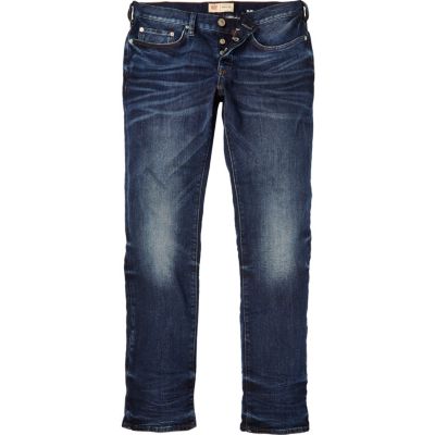 Dark blue wash Dylan slim fit jeans - slim jeans - jeans - men