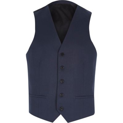Dark blue waistcoat - suits - sale - men