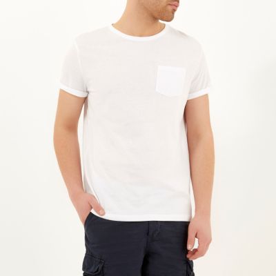 river island roll sleeve t shirt