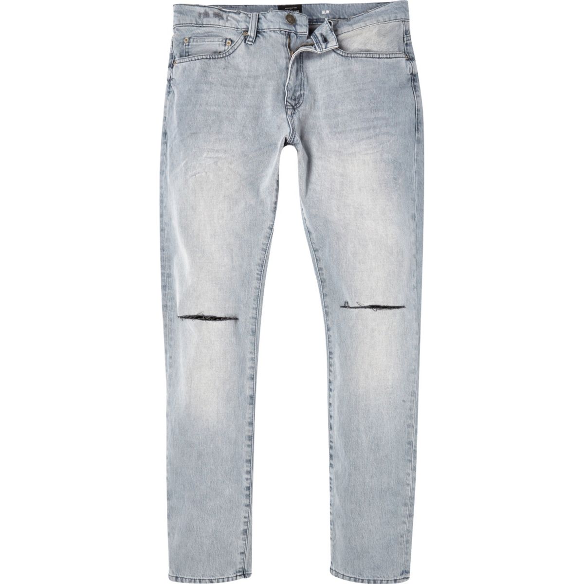 washed grey baggy jeans