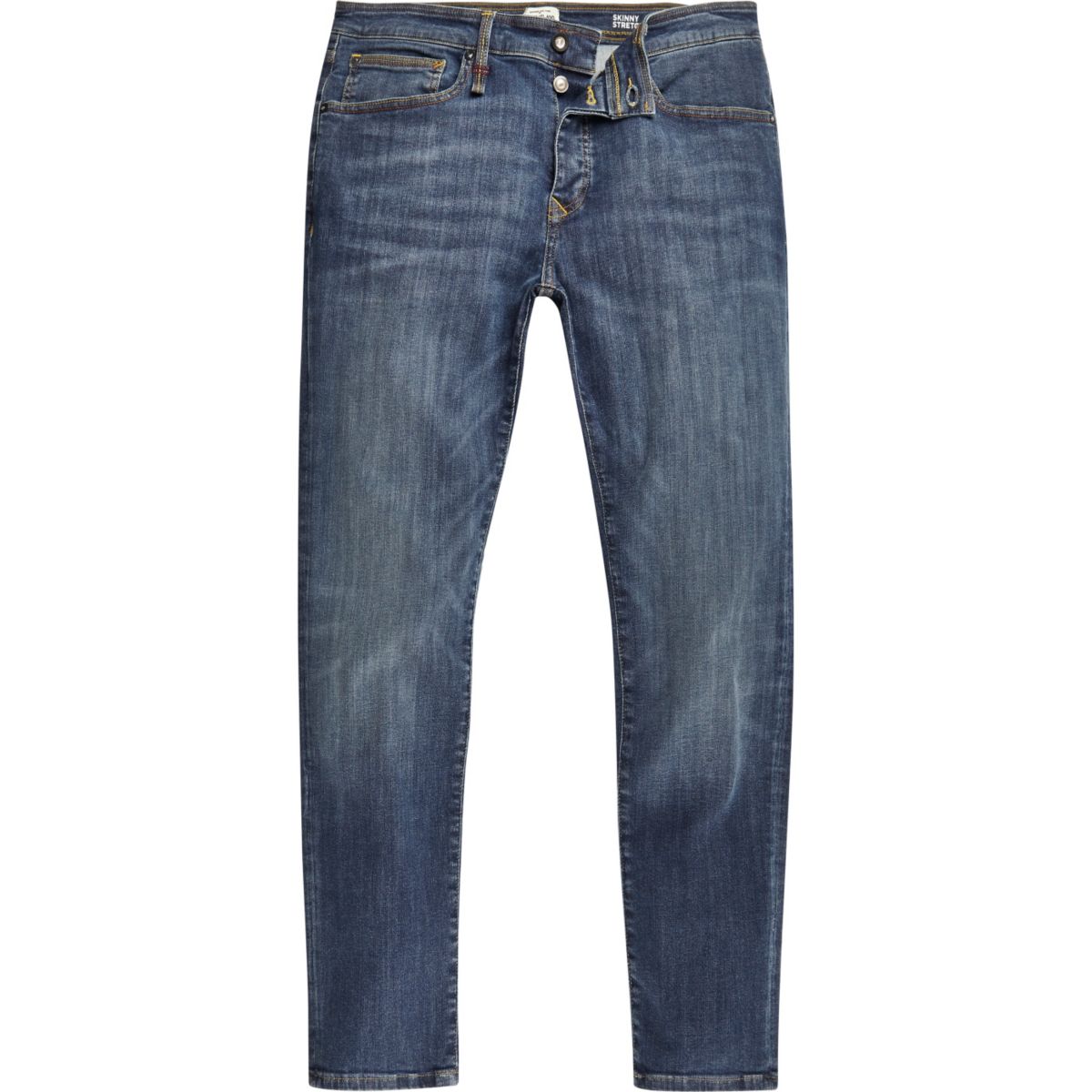 Mid blue wash RI Flex Sid skinny jeans - Jeans - Sale - men
