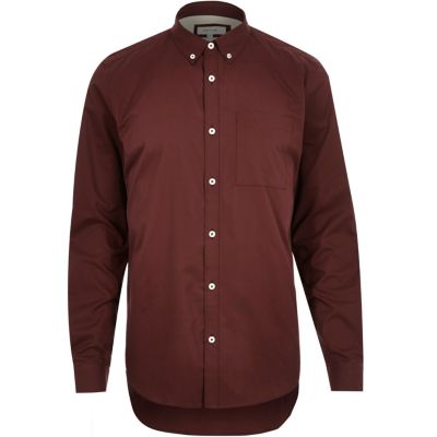 red button up shirt for men