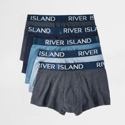 Blue branded hipster multipack hipsters underwear men