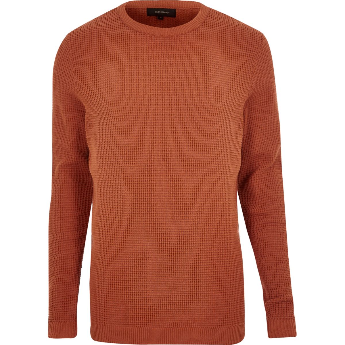 mens orange wool jumper