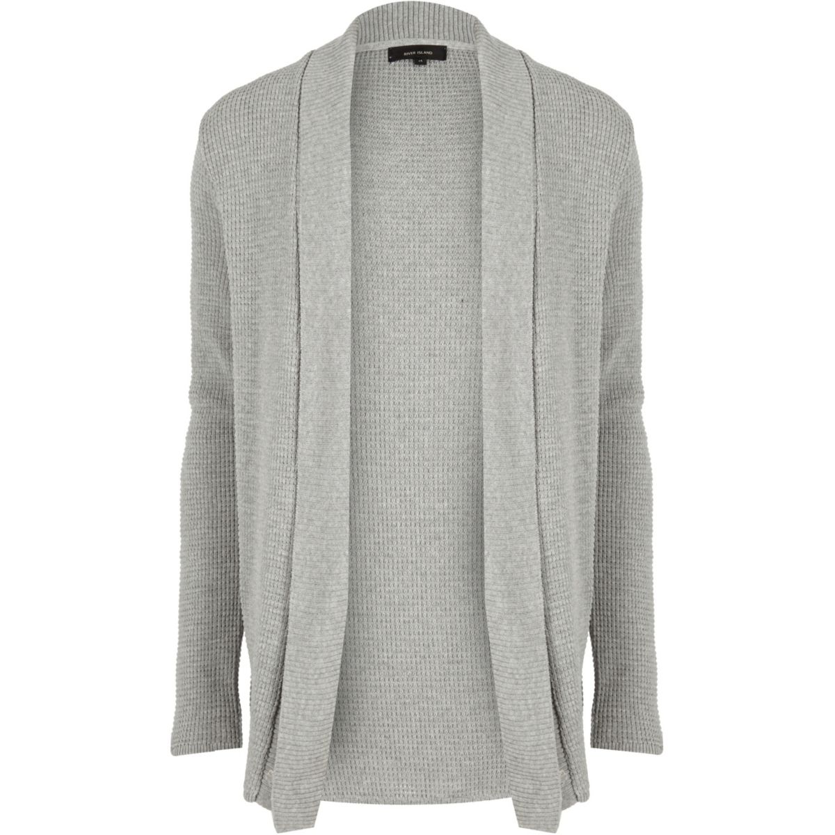 Grey waffle cardigan Jumpers & Cardigans Sale men