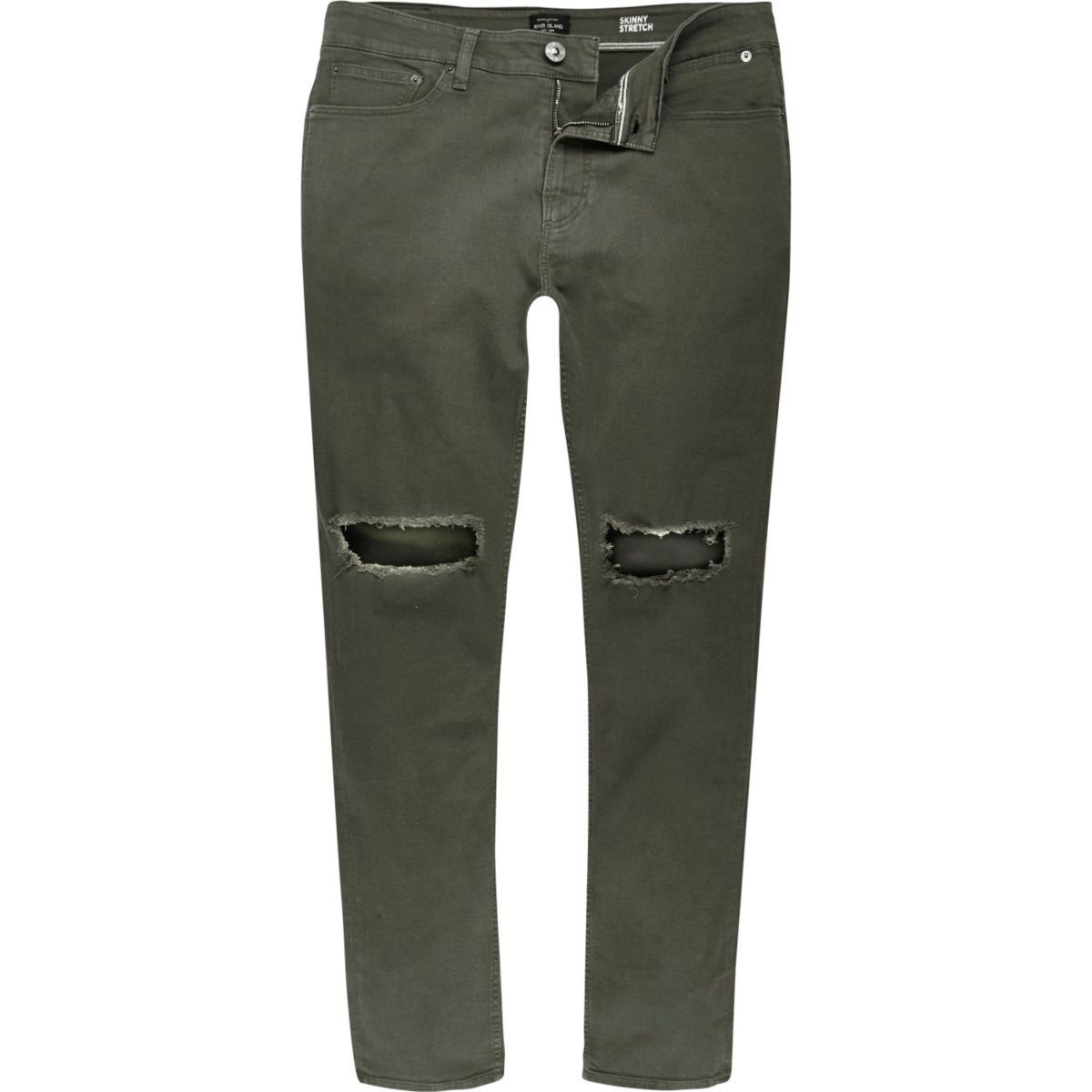 Dark green ripped Sid skinny jeans - Jeans - Sale - men