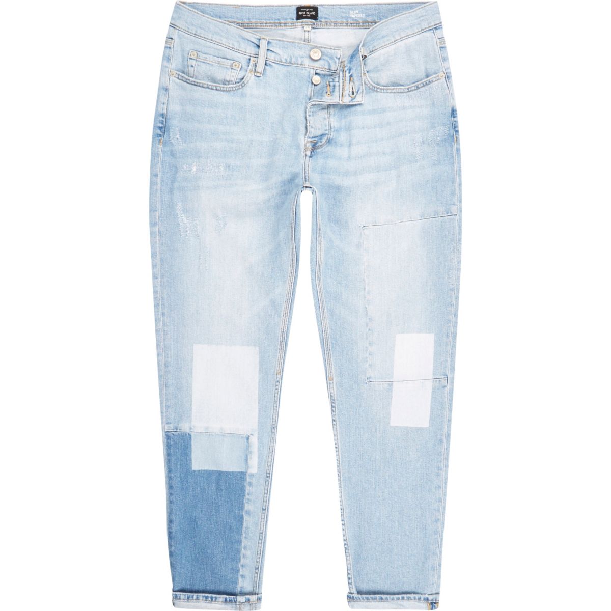 Jimmy lichtblauw gebleekte slimfit smaltoelopende jeans Jeans Sale