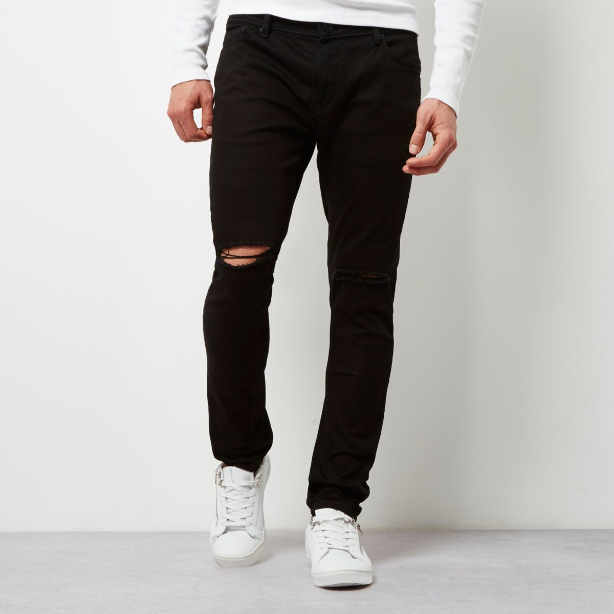 Black ripped Sid skinny jeans - Skinny Jeans - Jeans - men