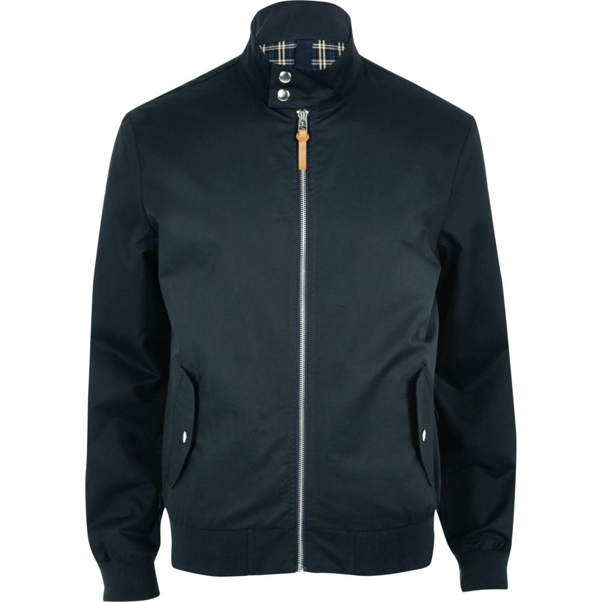 Download Navy funnel neck harrington jacket - Coats & Jackets ...