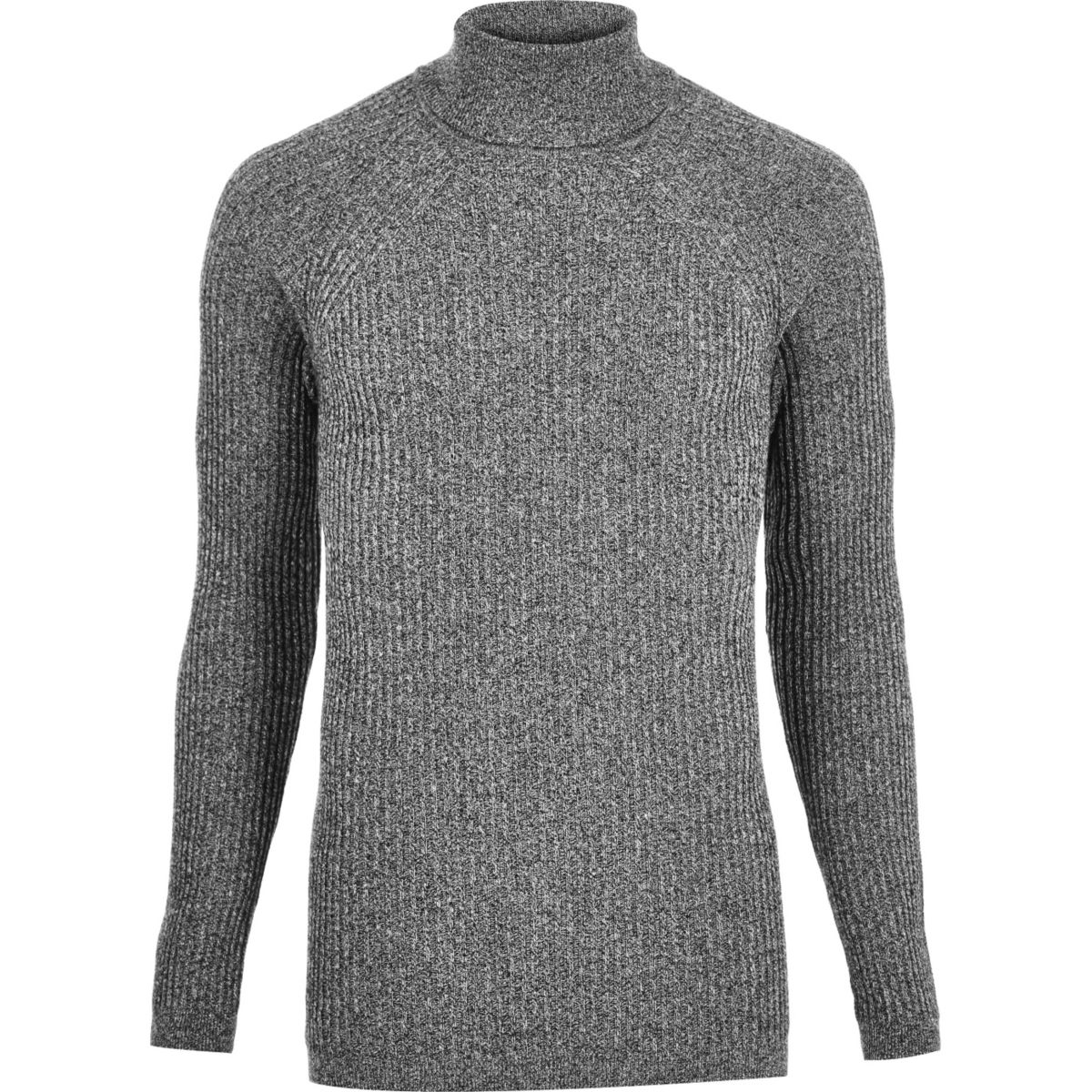 Grey roll neck jumper - Jumpers & Cardigans - Sale - men