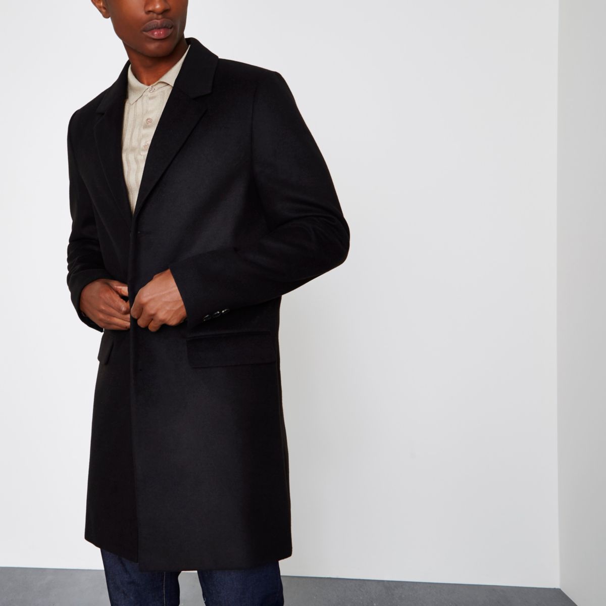 Black smart overcoat Coats & Jackets Sale men