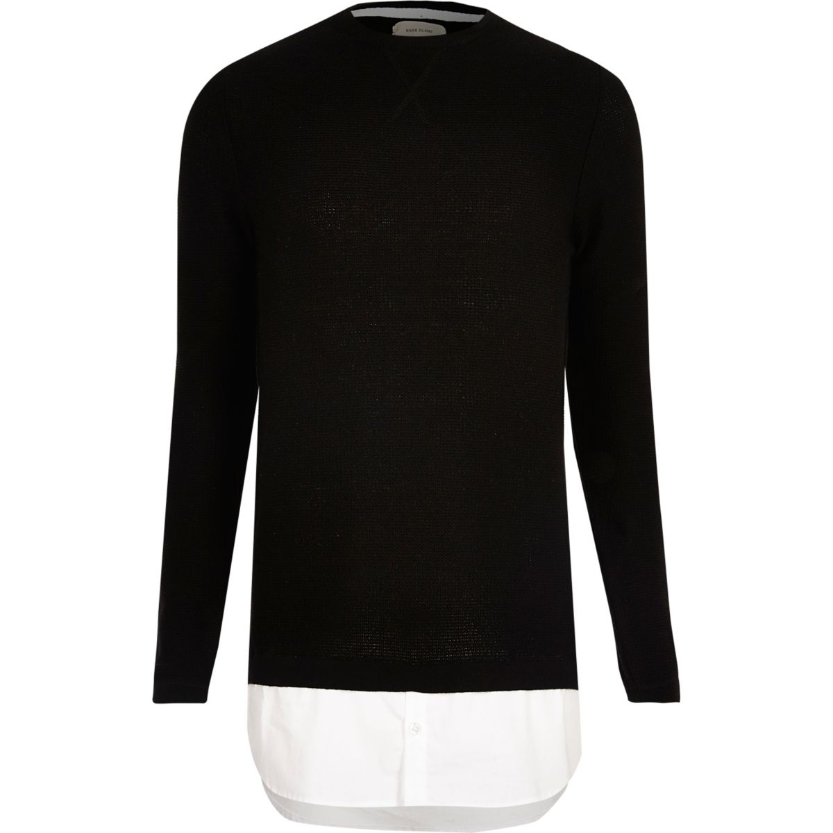 white shirt and black jumper