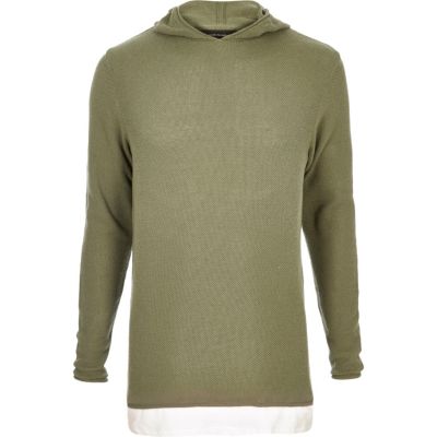  Light  green  layered longline hoodie  hoodies  hoodies  