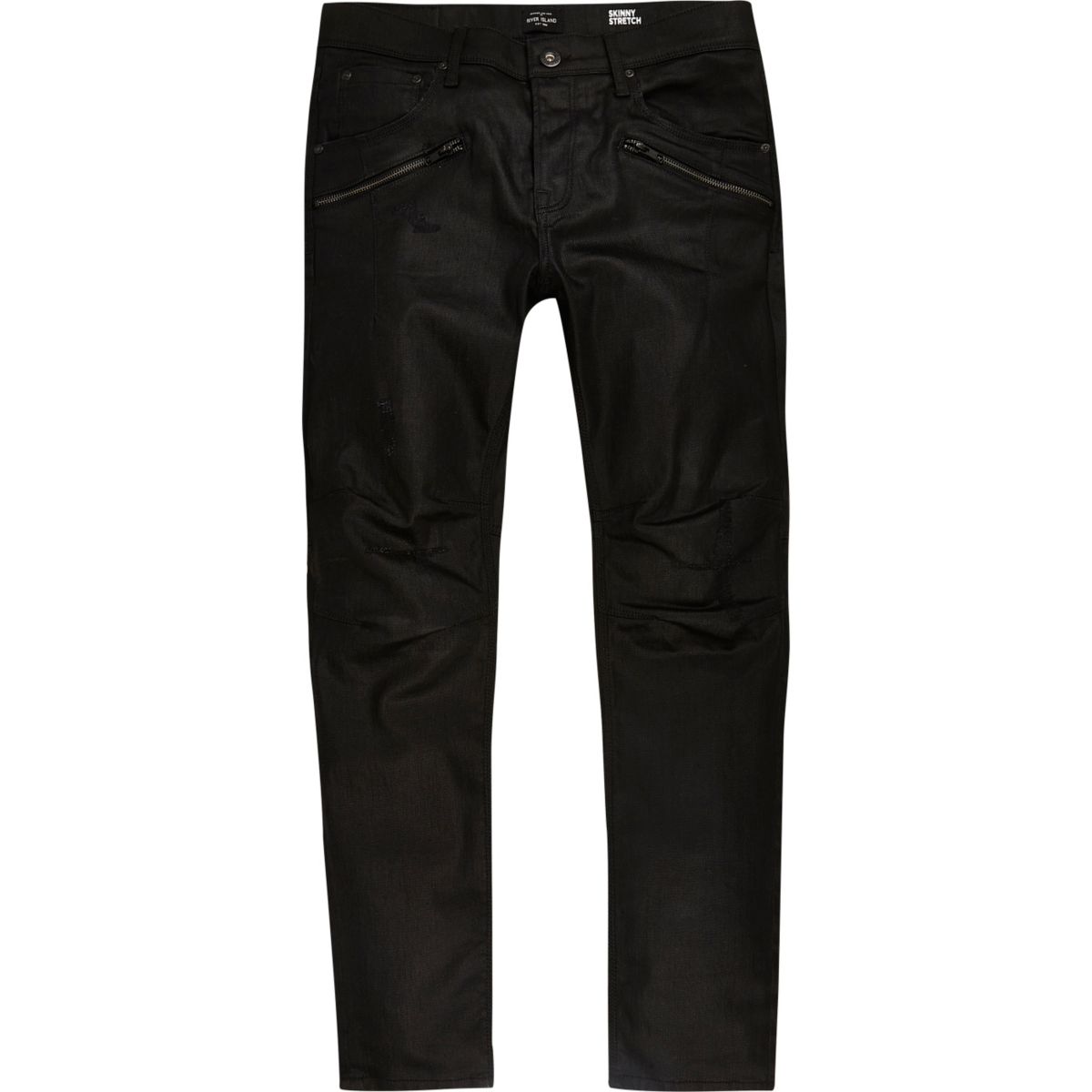 Black coated Sid biker skinny jeans - Jeans - Sale - men